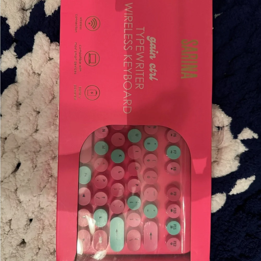 Sarina Pink and Blue Wireless Keyboard